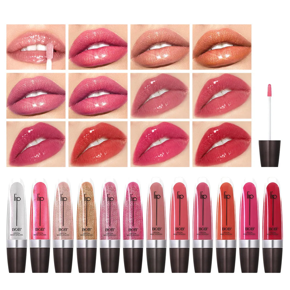 High-Pigment Vegan Peptide Lip Gloss, Travel Size, 12 Shades