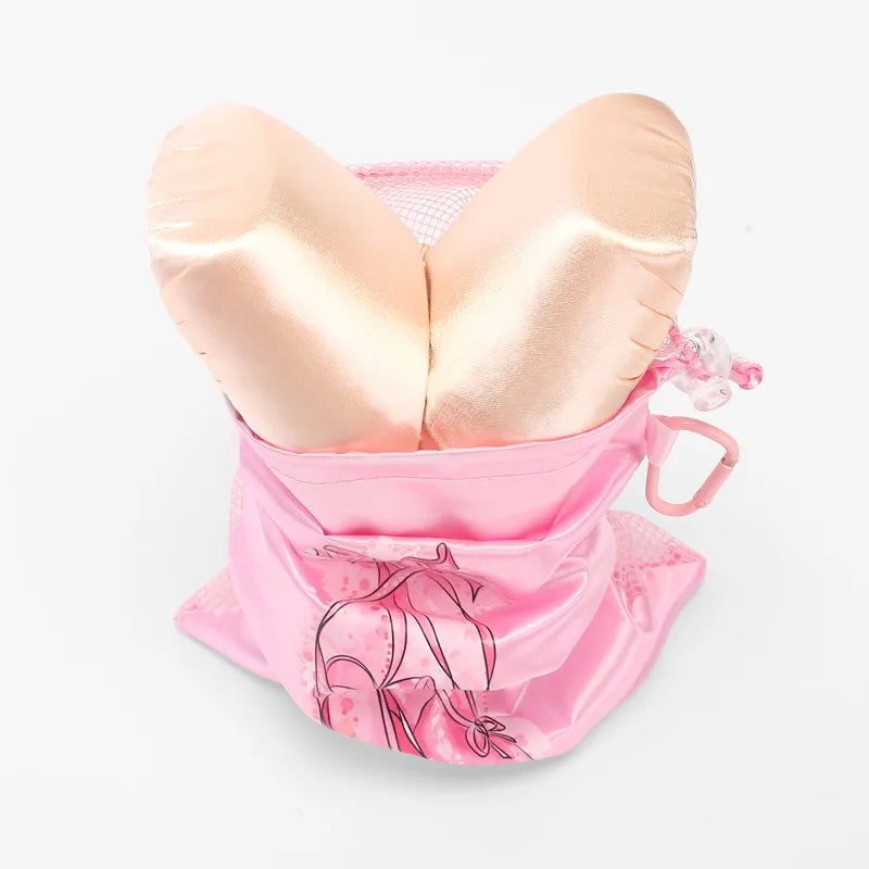 Pink Drawstring Ballet Shoe Bag for Dance Shoes, 30 x 16 cm - image 3