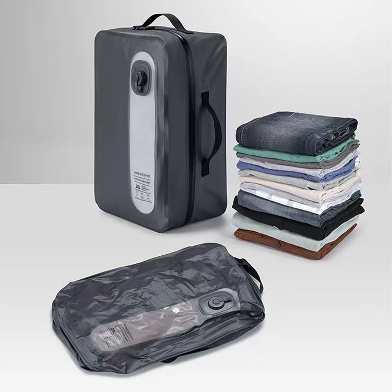 Reusable Nylon Vacuum Compression Bag, Water-Resistant Travel Duffle