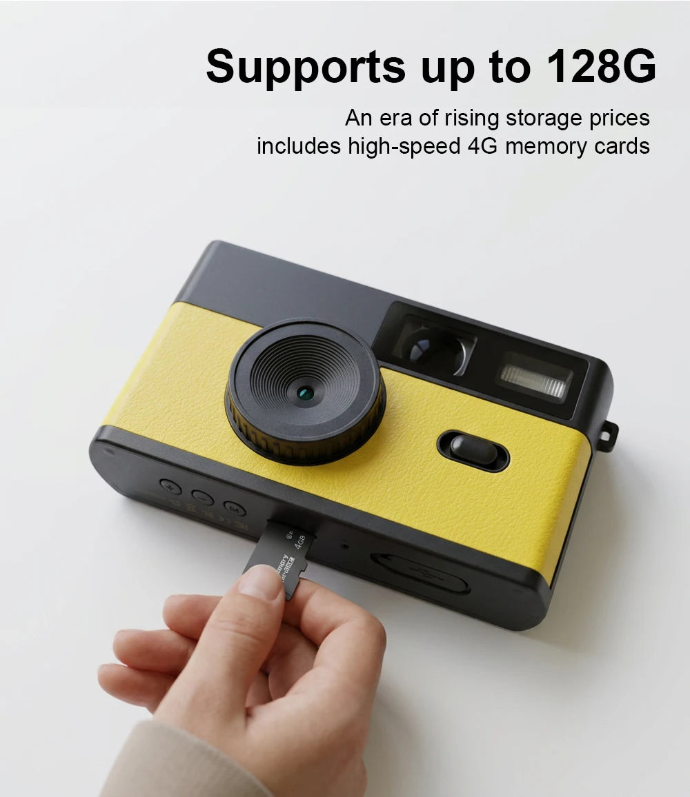 Screenless Digital Camera for Camping and Outdoor Camera Use 8MP Retro Screenless