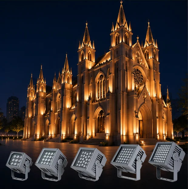 Outdoor High Power RGB/White Color-Changing IP66 Waterproof Aluminum LED Flood Light