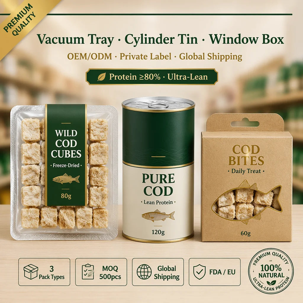 Eco-friendly Freeze-Dried Salmon Cube High-Protein PET Food Treats for Small Senior Dogs