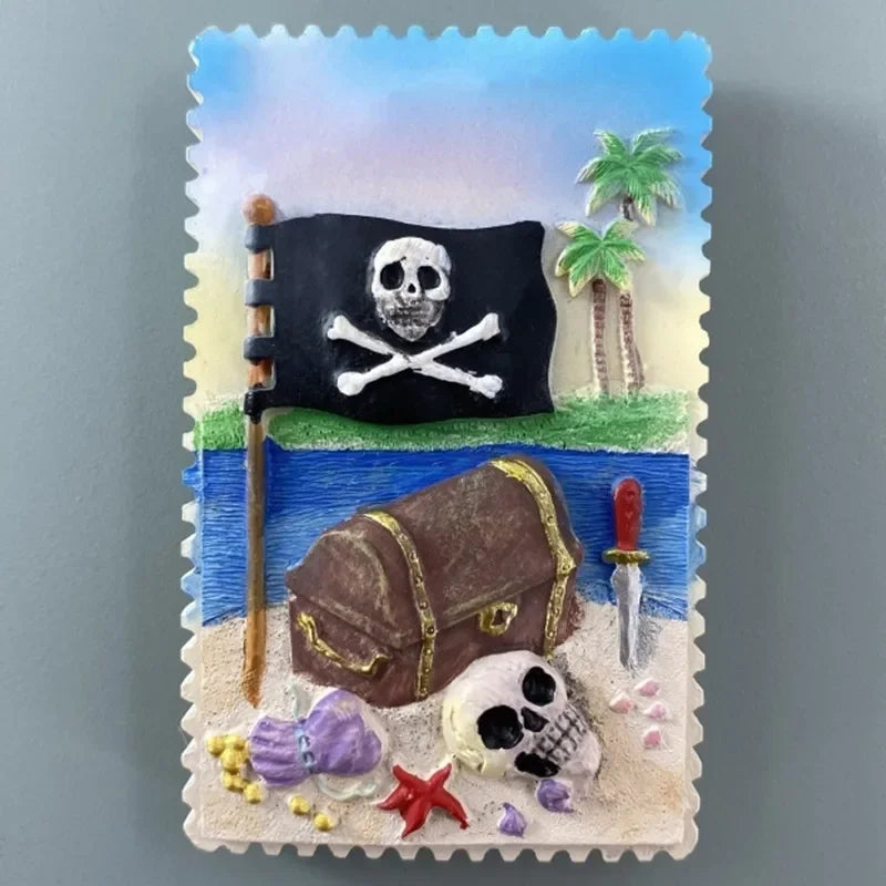Caribbean Pirate 3D Souvenir Fridge Magnet, Travel Collectible - image 5