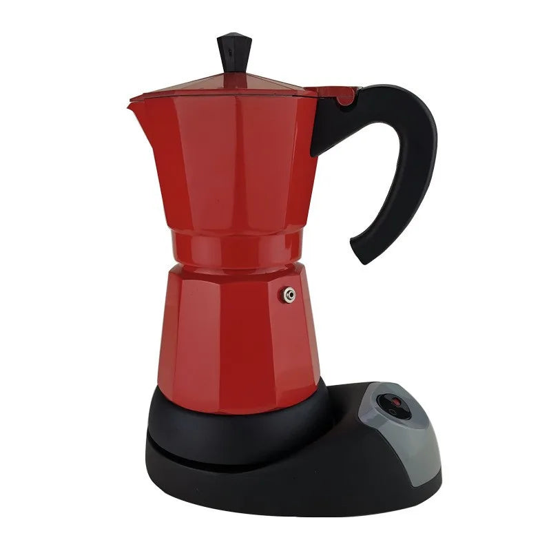 Espresso Electric Hand-pour Coffee Moka Pot - Food-Grade Aluminum 6-Cup Capacity Rich