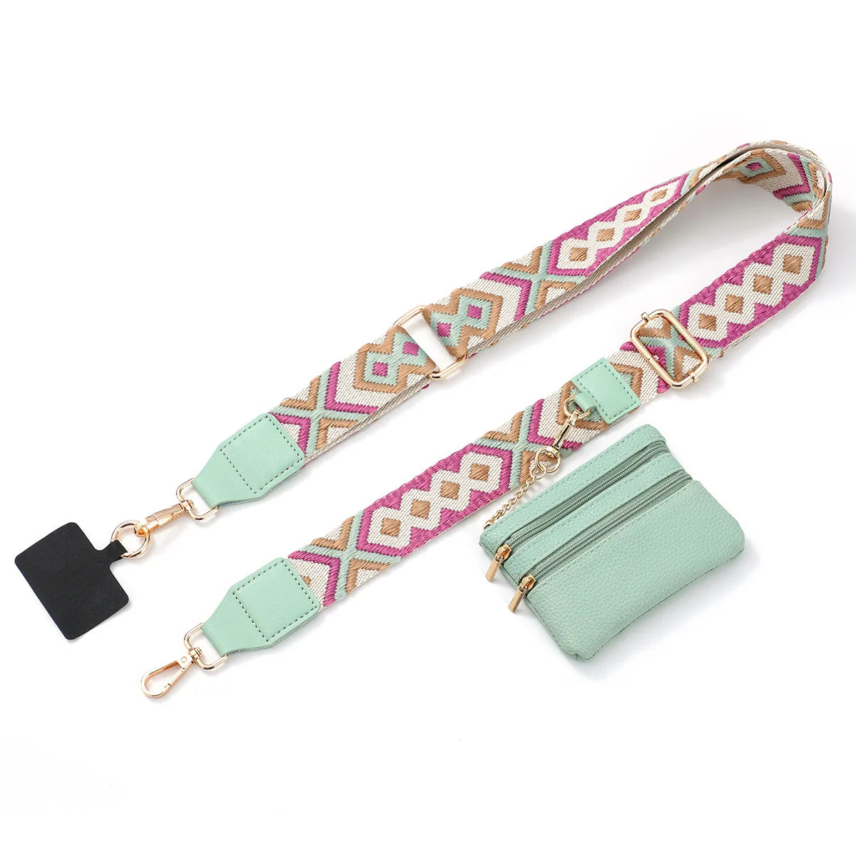 Adjustable Crossbody Phone Strap with Clip-On Zippered Coin Pouch - image 8