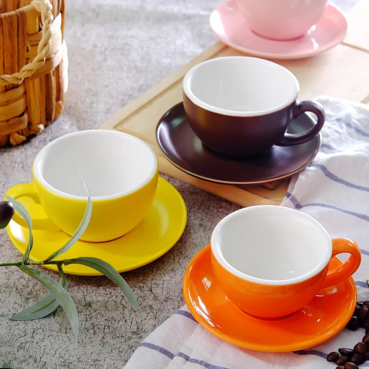 Classic Ceramic Coffee Cup and Saucer Set for Coffee or Tea - image 2