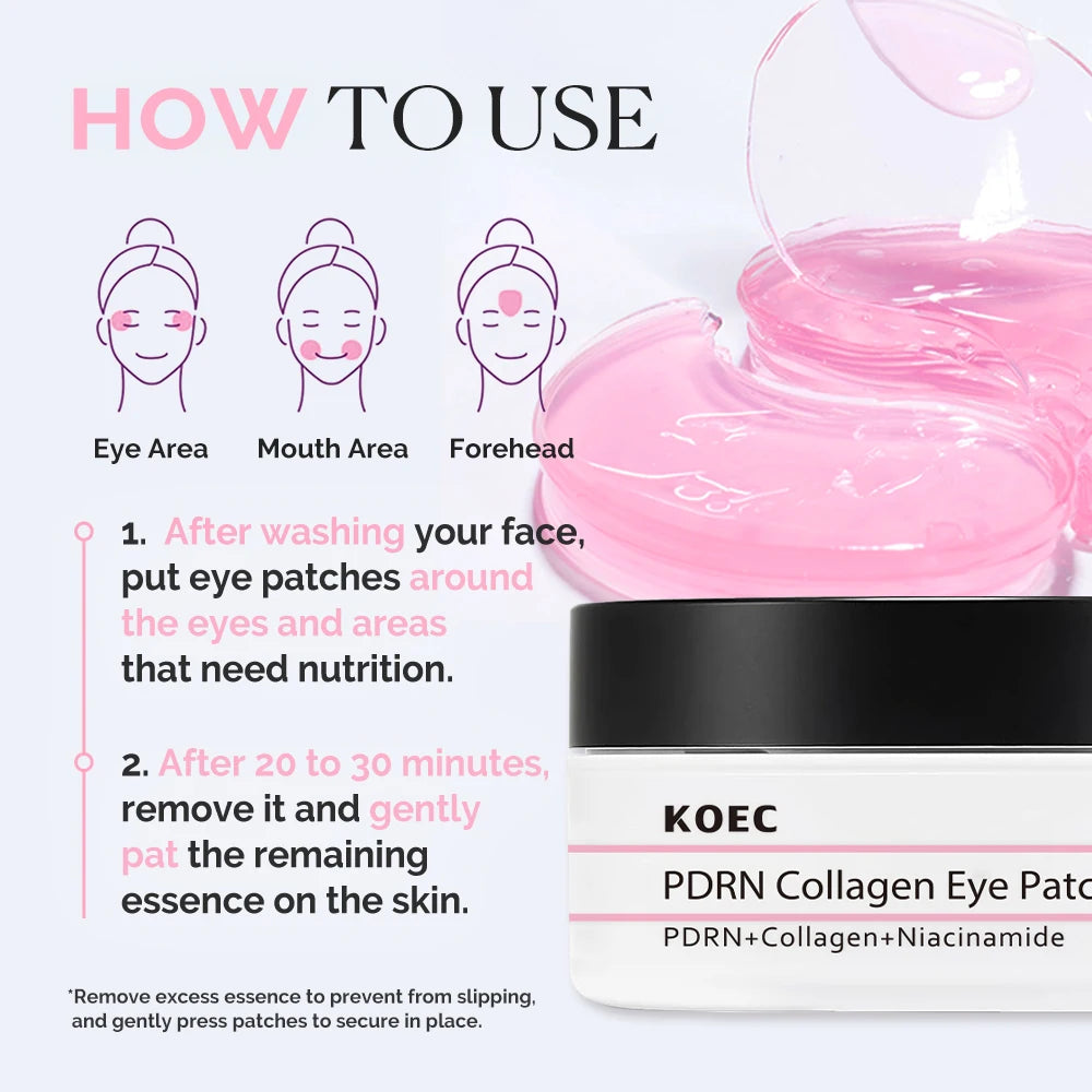 PDRN Collagen Gel Under-Eye Patches with Niacinamide, 60 Count - image 5
