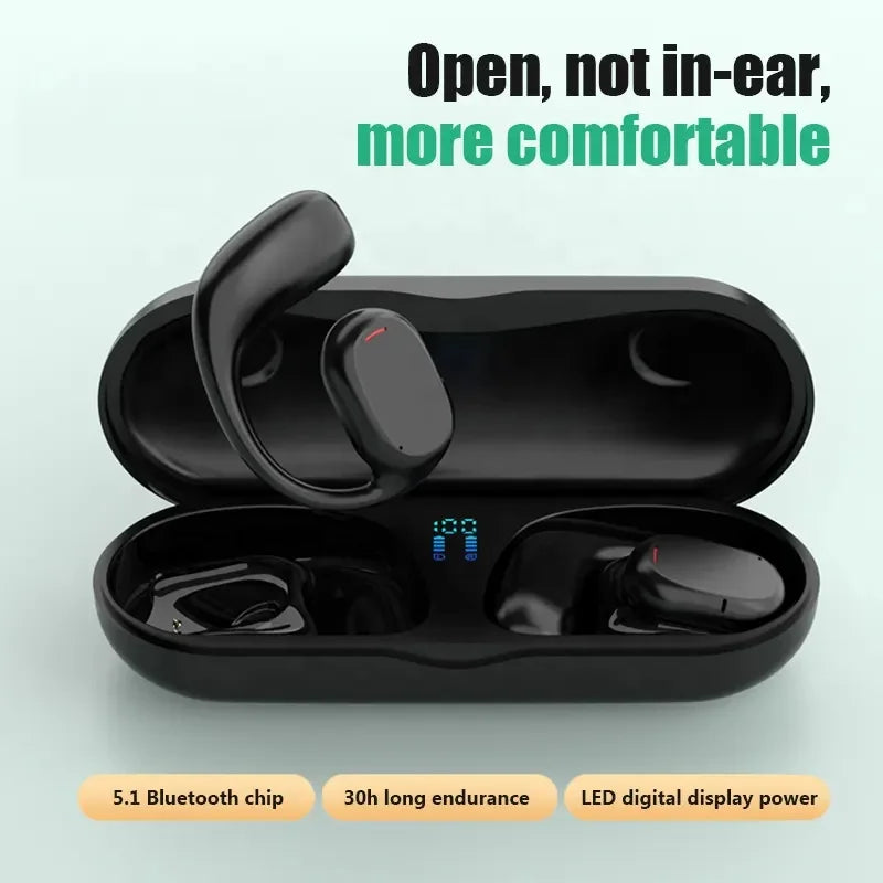 Open-Ear Sports Ear Hook Earphones with Digital Display, BT 5.3 - image 3