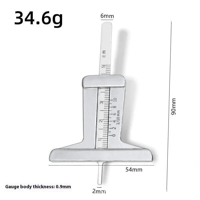 Stainless Steel Tire Tread Depth Gauge 0-50mm (5cm) Precise Durable Sturdy Vehicle Tire