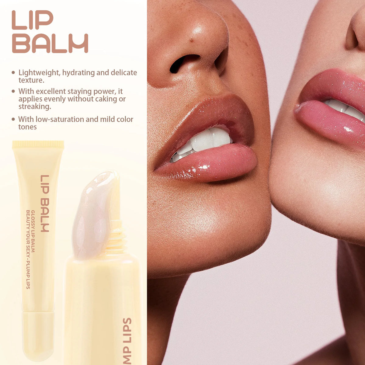 Vegan Peptide Lip Butter Balm, Fruit Flavor, 12 ml, 12 Shades - image 3