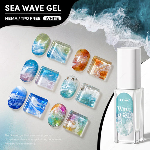 12ml Ocean Wave Gel White Fluid Lace Blooming Gel Nail Polish Hema/tpo Free Sea Wave