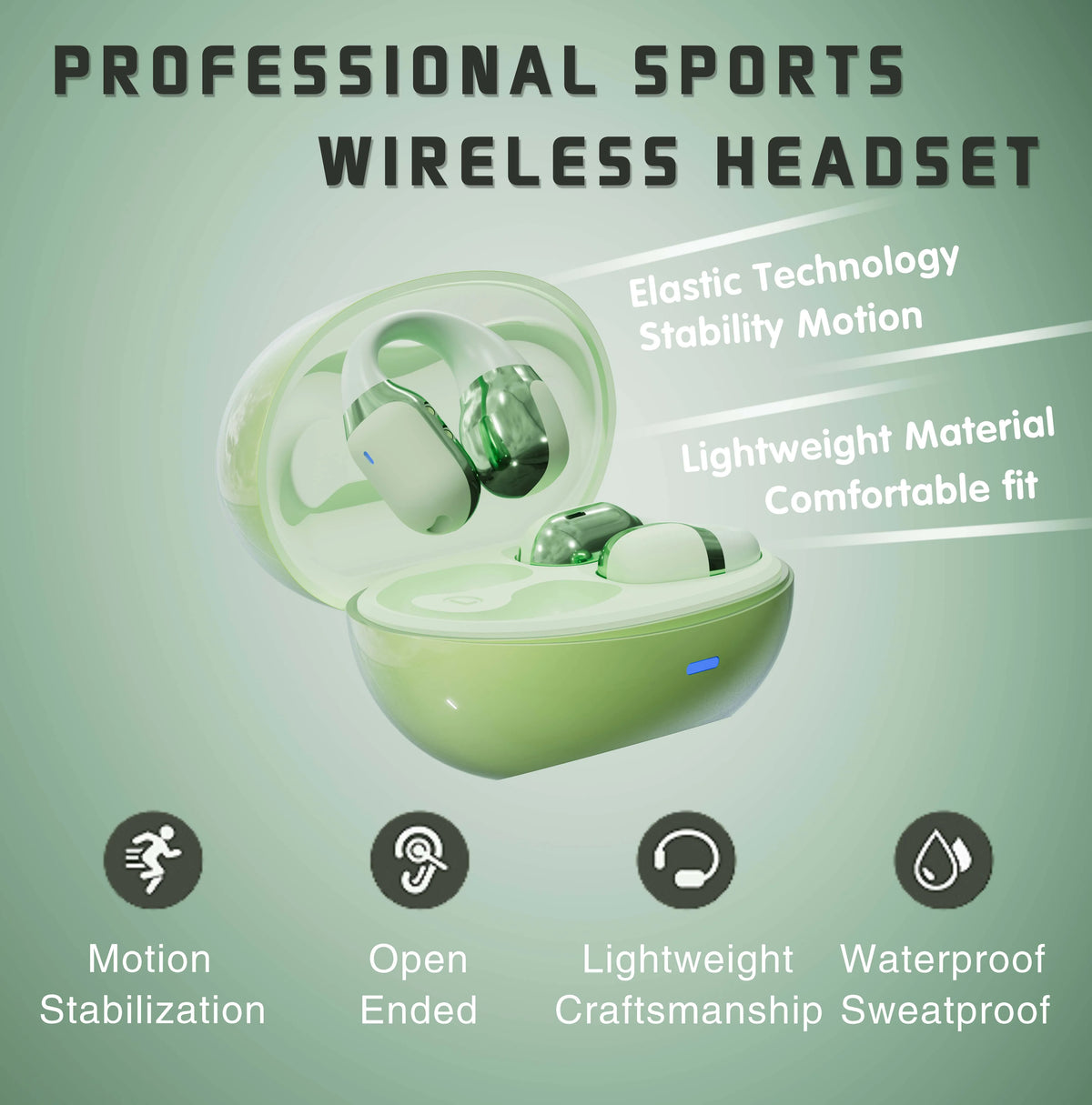 Starsky Open Ear Clip on Wireless Earbuds BT V5.4 400mAh Charging Case with 7h Playtime