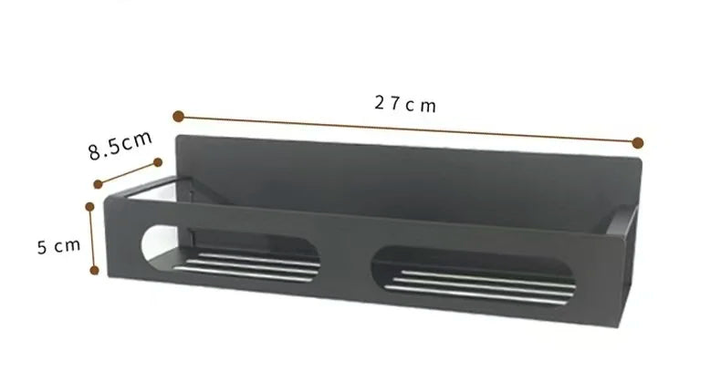 Slim Magnetic Fridge Shelf, Black Iron, Single Tier, 2 Lengths - image 8