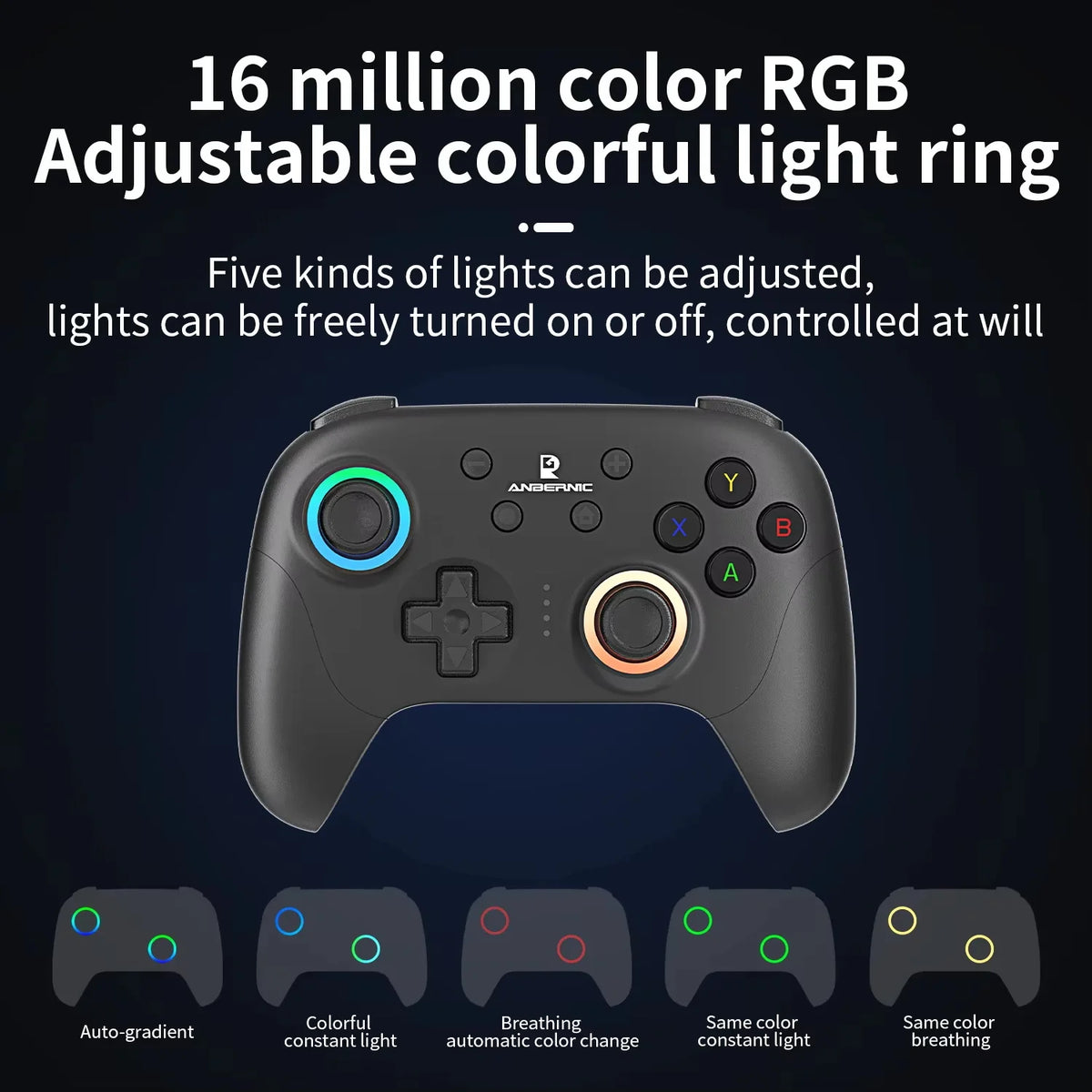 RGB Light Ring Hall Effect Controller for Switch, PC and Phones - image 2