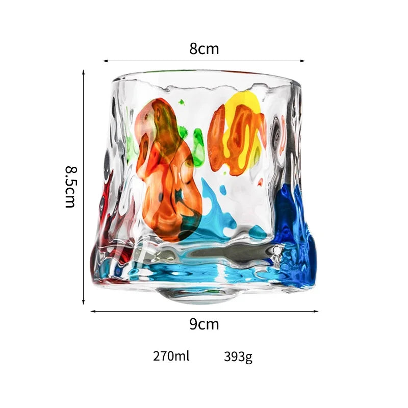 270 ml Colorful Spinning Whiskey Glass, Optional Wooden Base - image 9