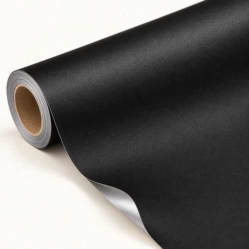 Matte Black Self Adhesive Wallpaper Waterproof PVC Peel and Stick Contact Paper