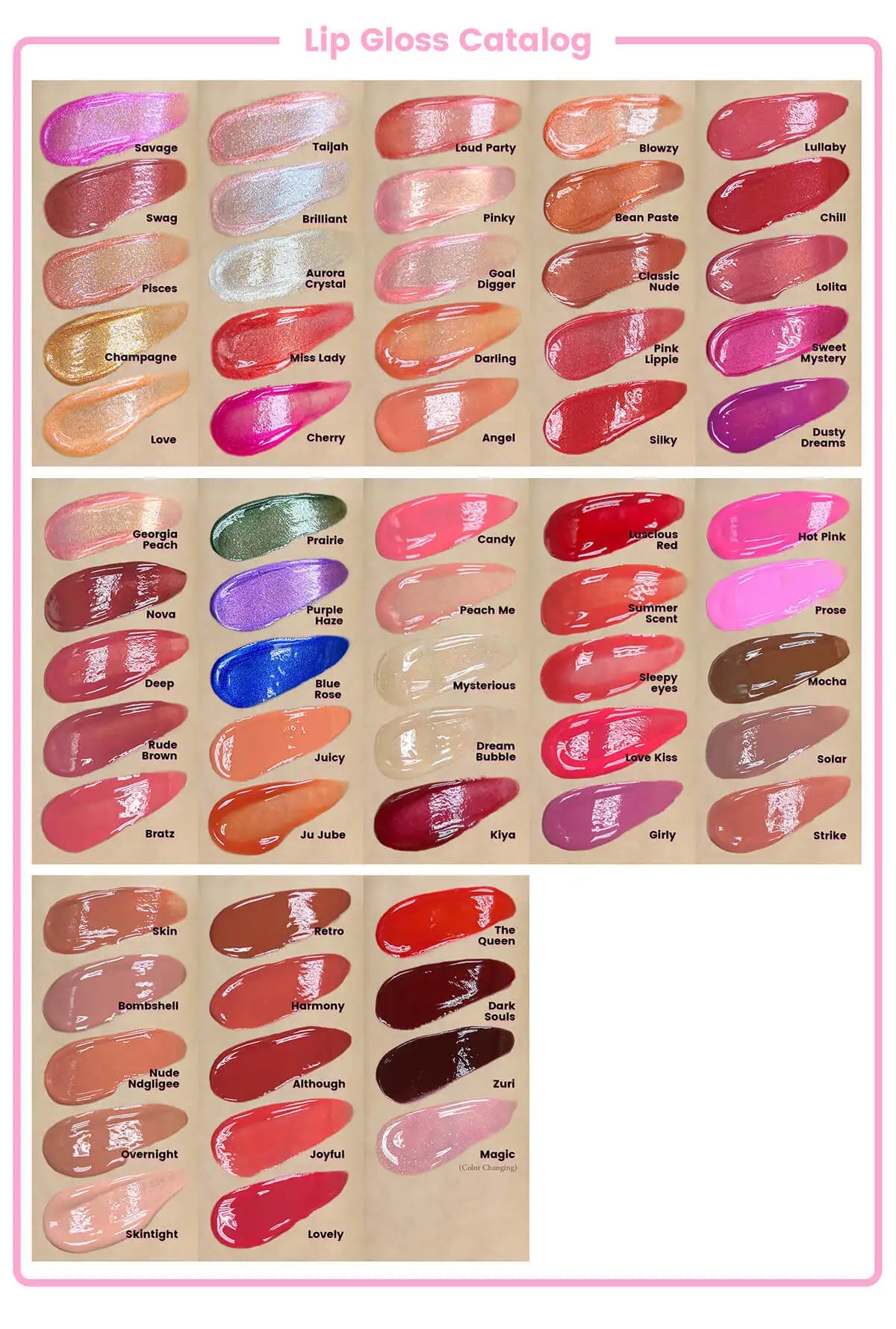 Shimmer Glitter Lip Gloss, Vegan Mineral Formula, Long-Lasting