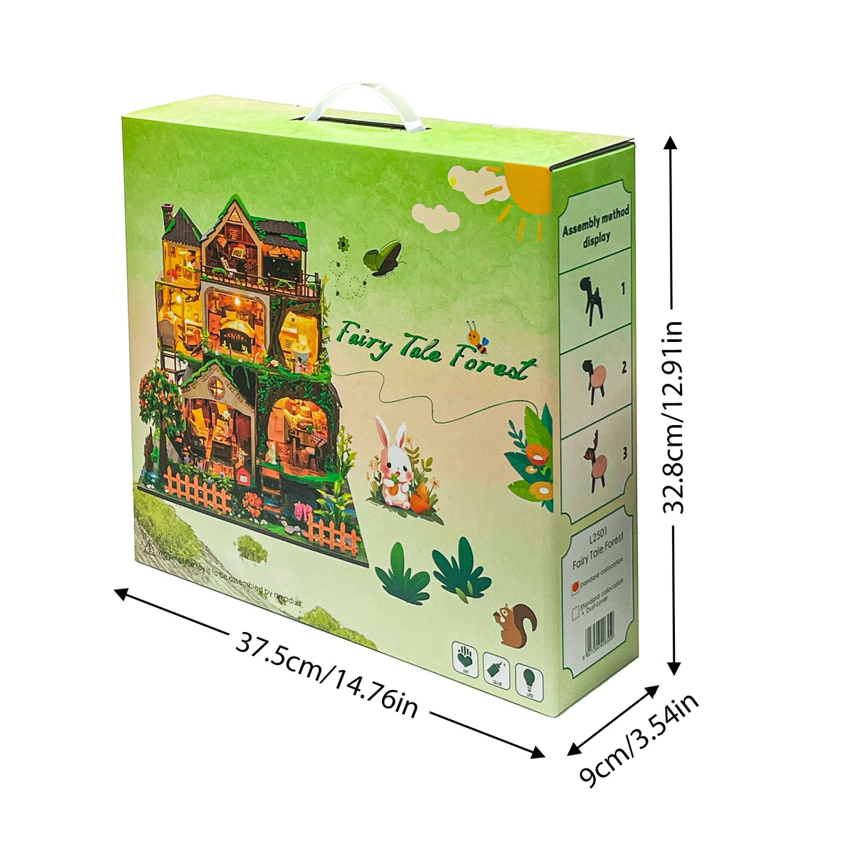 Fairy Tale Forest DIY Dollhouse Kit with Light, 32 x 23 x 30 cm - image 5
