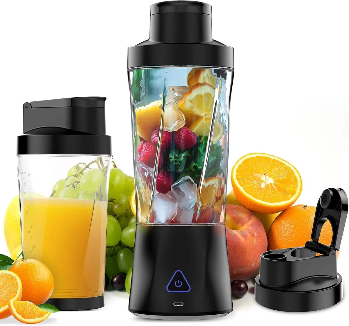 Rechargeable Blender Juice Cup for Fresh Fruit Drinks, 600 ml - image 2