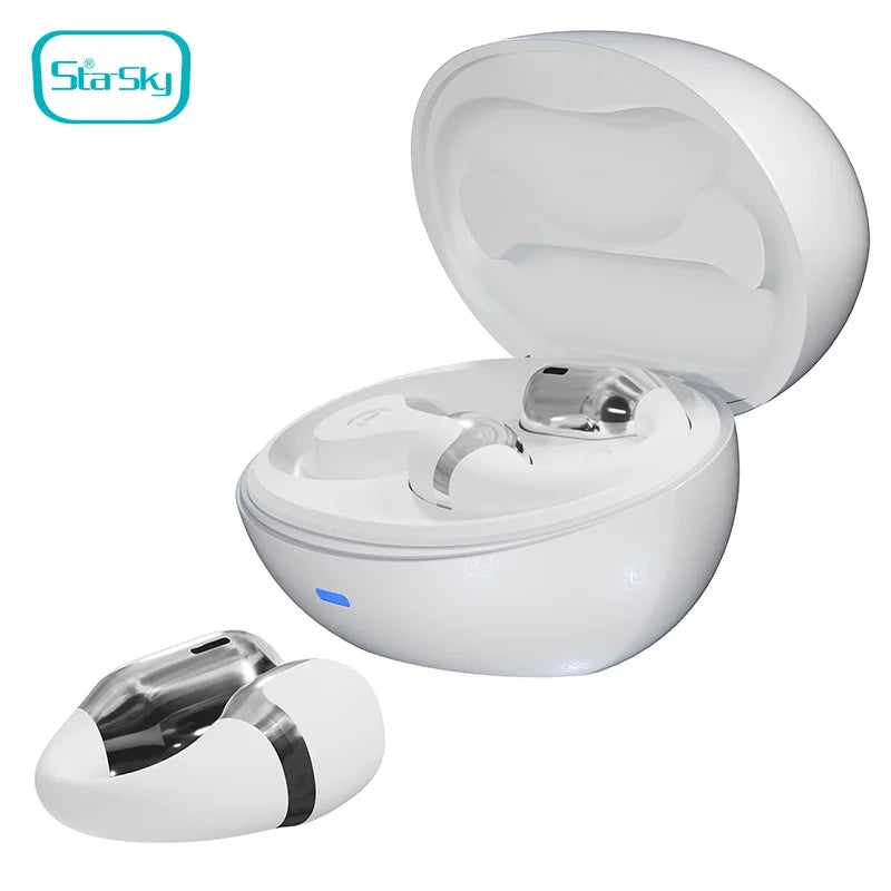 Starsky Open Ear Clip on Wireless Earbuds BT V5.4 400mAh Charging Case with 7h Playtime