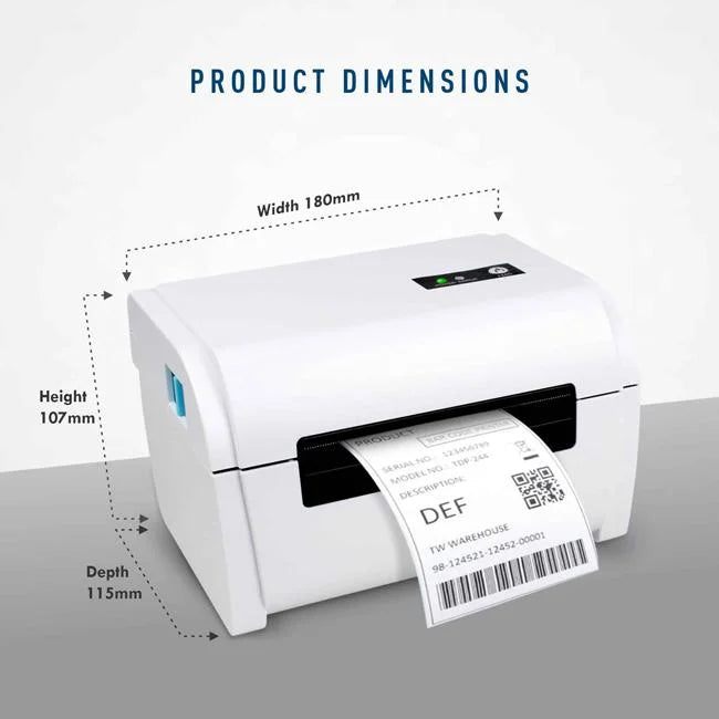 110mm Mini Desktop Direct Thermal Label Printer Commercial Invoice Label Printer Thermal