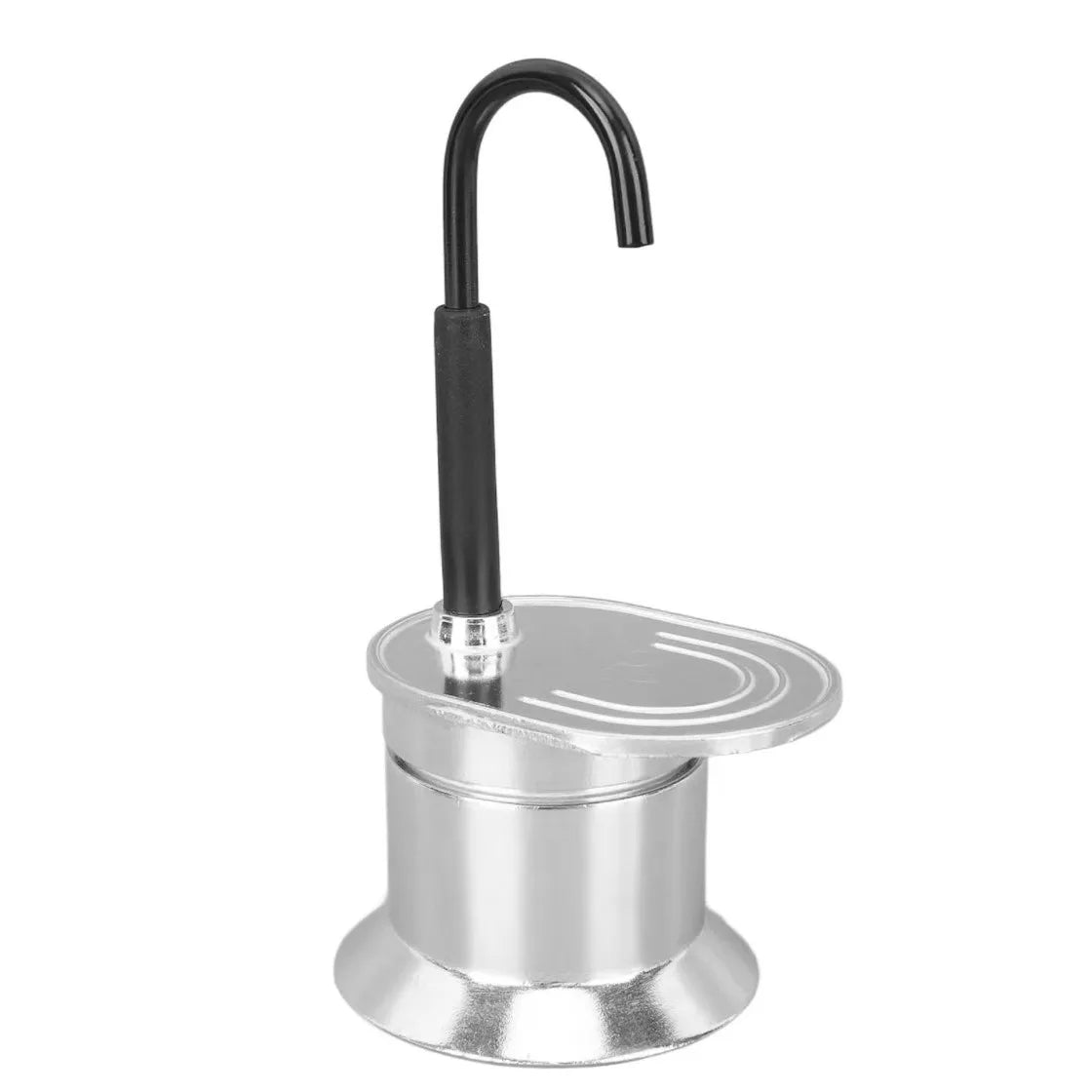 50 ml Mini Moka Pot, Single-Cup Aluminum Coffee Maker for Travel - image 5