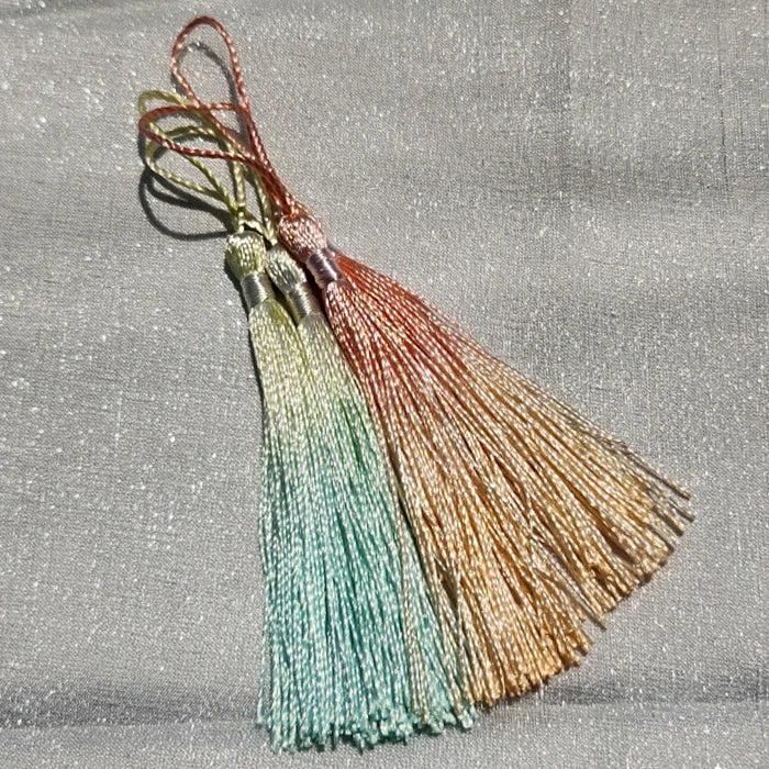 Classic Rainbow Gradient Polyester Tassel Norigae Charm Set for Party Decoration Bag