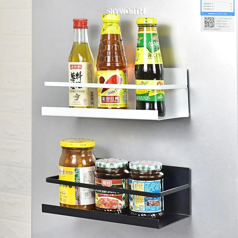 Japanese Style Magnetic Side Hanging Refrigerator Storage Rack Seasoning Jar Storage Rack