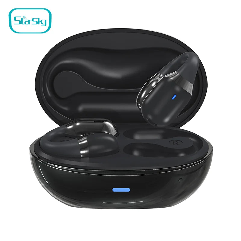 Open-Ear Clip Earbuds with 400mAh Charging Case, Bluetooth 5.4