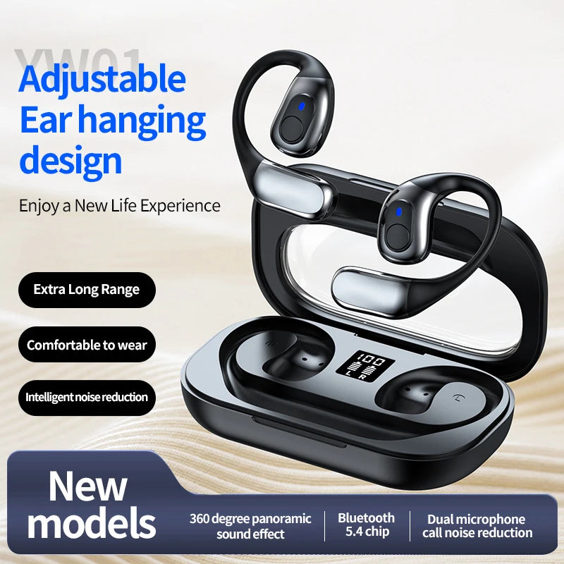 Open-Ear Hook Wireless Earbuds with Digital Display, Bluetooth 5.4 - image 4
