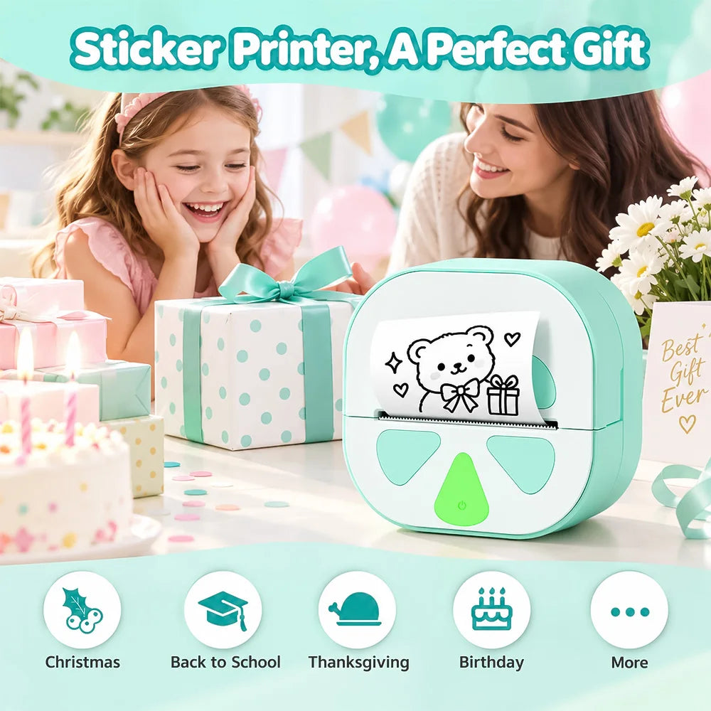 Inkless Bluetooth Label Printer for Home Organizing, 1300mAh Battery - image 2