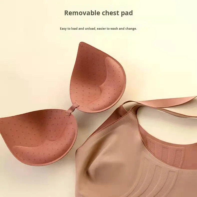 One-Piece Jelly Strip Vest Bra for Yoga and Sleep, Gradient, S–XXL - image 3
