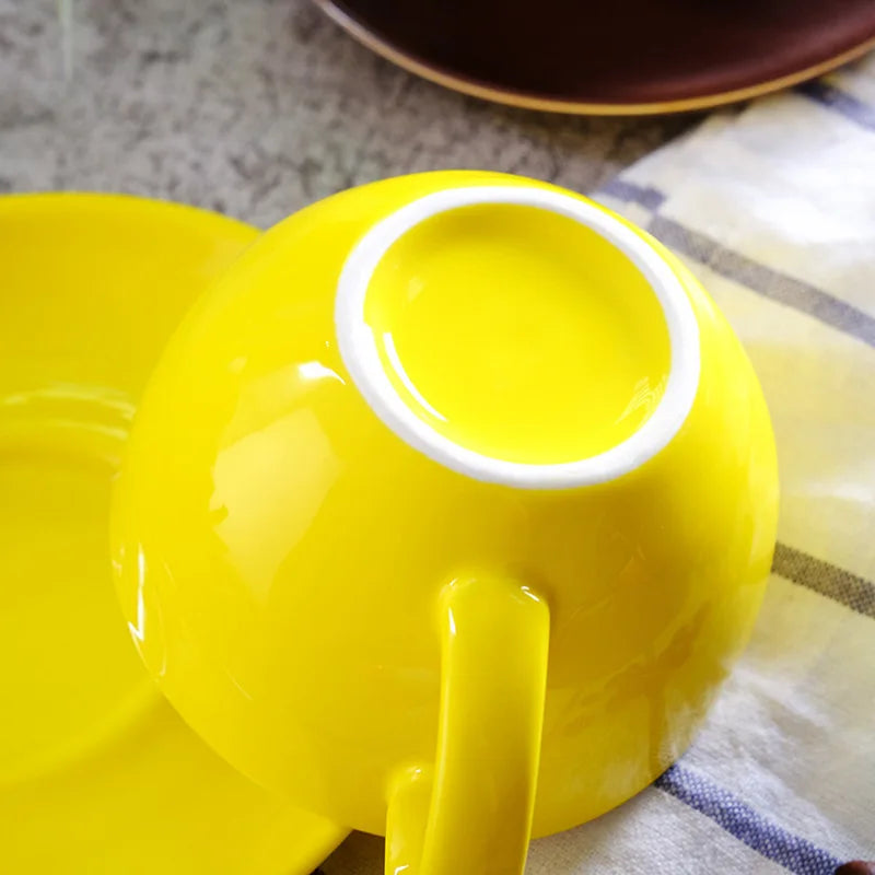 Classic Ceramic Coffee Cup and Saucer Set for Coffee or Tea - image 4