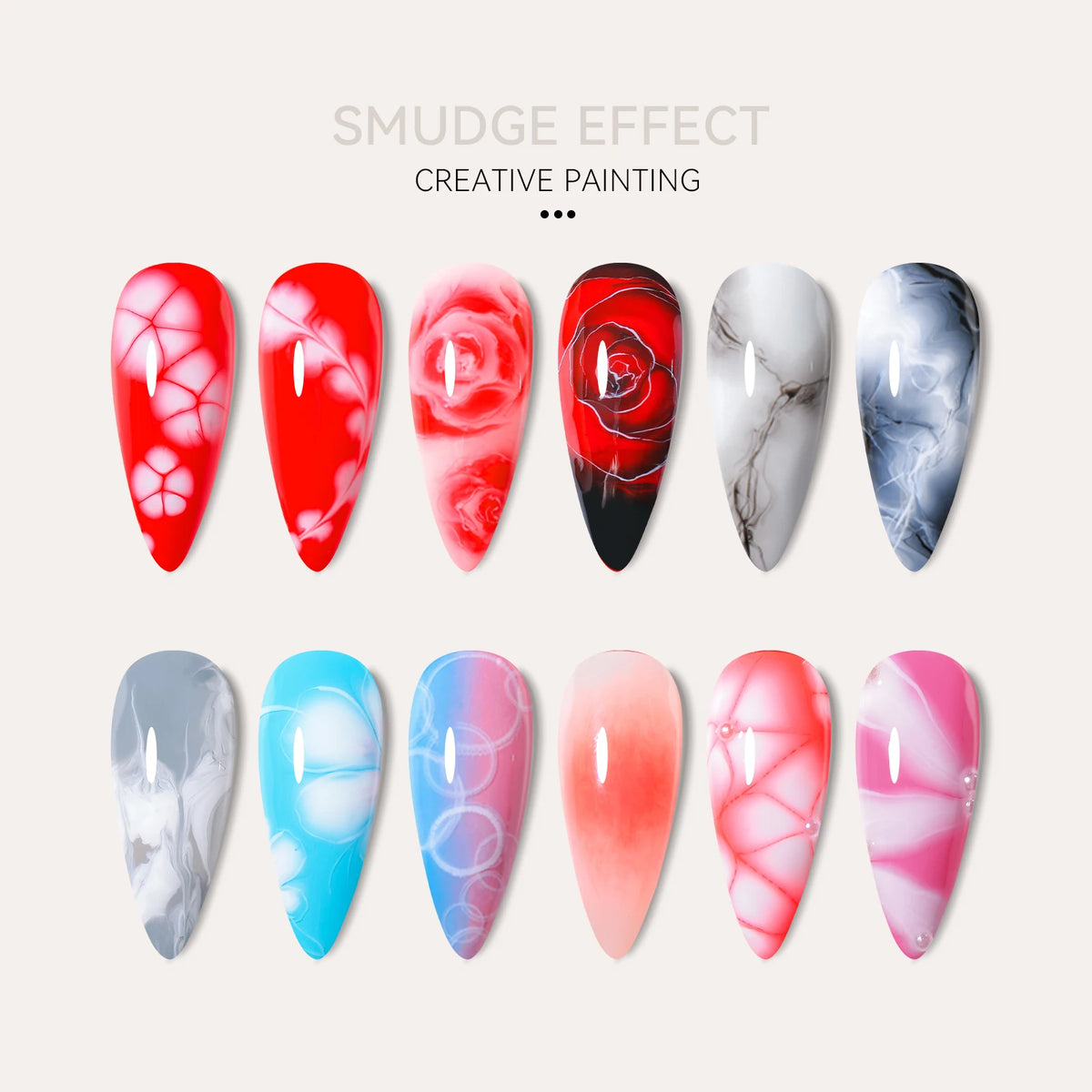 Nail Art Universal Colors Gradient Effect Blooming Gel Polish Top Coat 15 ML Bottle Clear