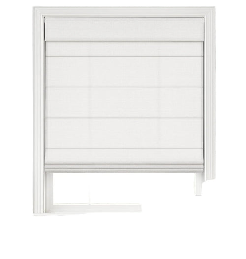 LazBlinds No Drill Built-In Roman Shades Cordless Light Filtering UV Protection Polyester