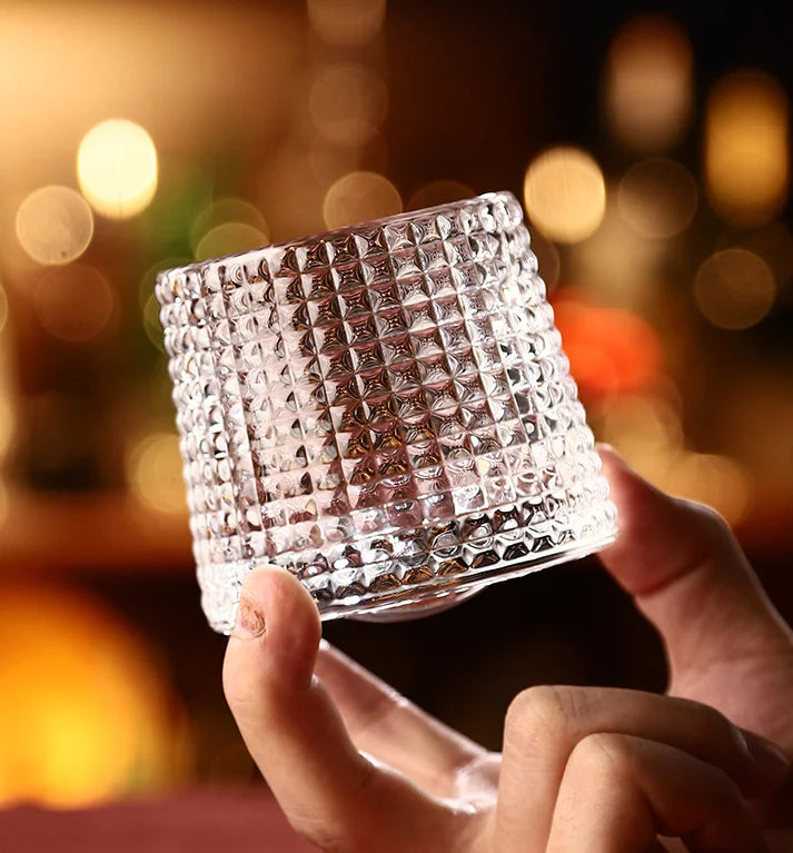145 ml Spinning Old Fashioned Glass with 360-Degree Rotating Bottom - image 2