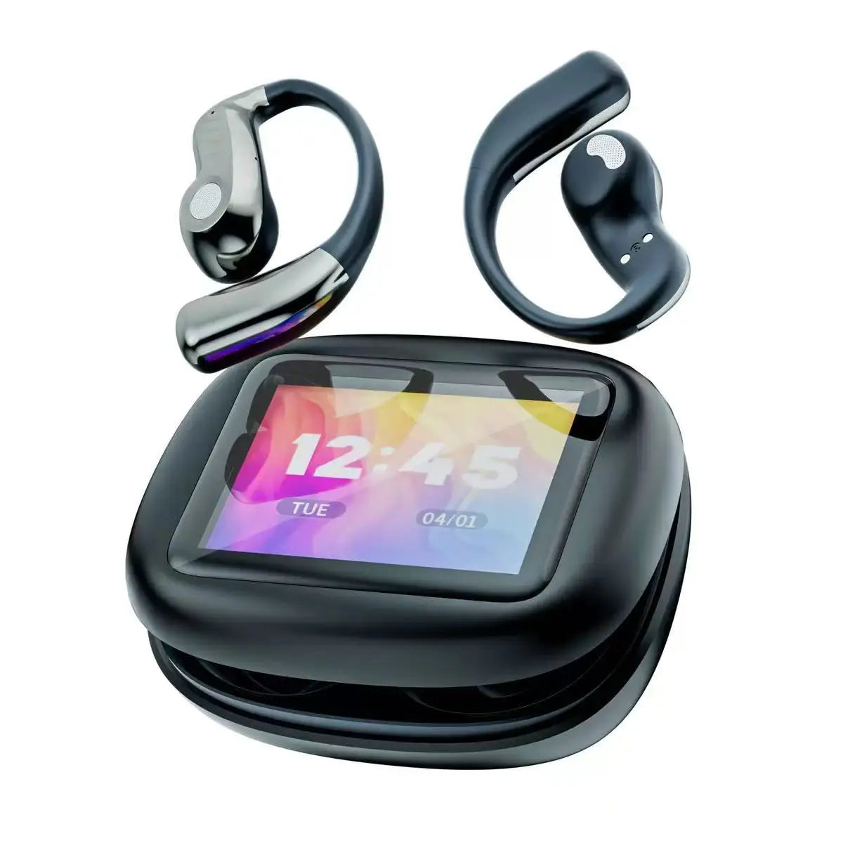 Open-Ear Hook Earbuds with LCD Touch Screen, 20+ Hour Battery, IPX4 - image 5