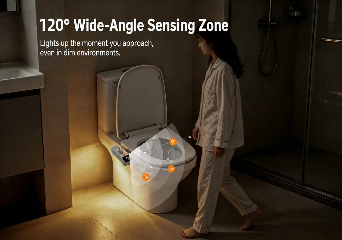 Adjustable Water Pressure Dual Self Cleaning Nozzle ABS Modern Bidet Attachment Toilet