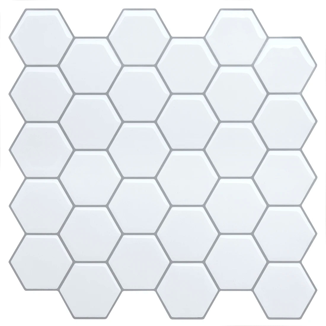 3D Mosaic Peel and Stick Wall Tile Stickers for Bathroom, 10 x 10"