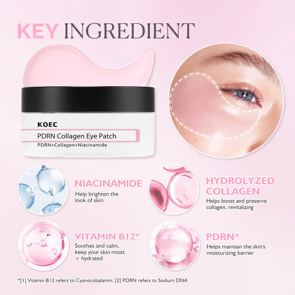 PDRN Collagen Gel Under-Eye Patches with Niacinamide, 60 Count - image 4