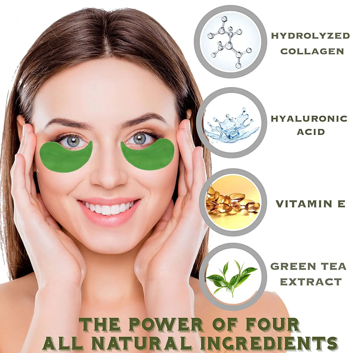 Under Eye Patches 60 Hydrogel Eye Masks for Dark Circles, Puffiness & Bags & Hydrating