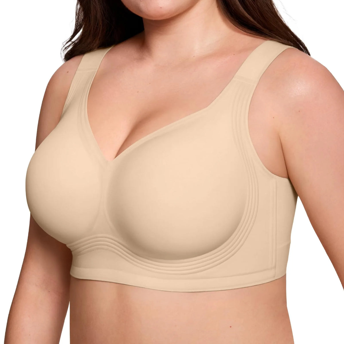 Wire-Free Push-Up Jelly Bra with Full Cups and 4-Hook Back, S–5XL - image 9