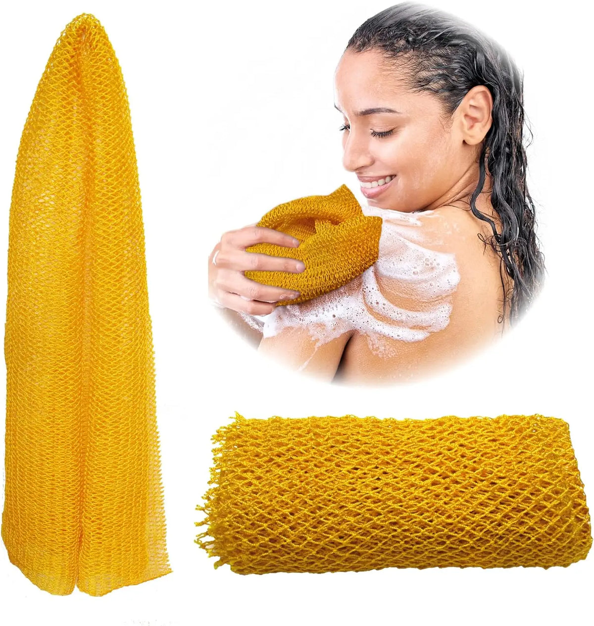 Long Exfoliating African Net Body Cloth for Back, Arms and Legs