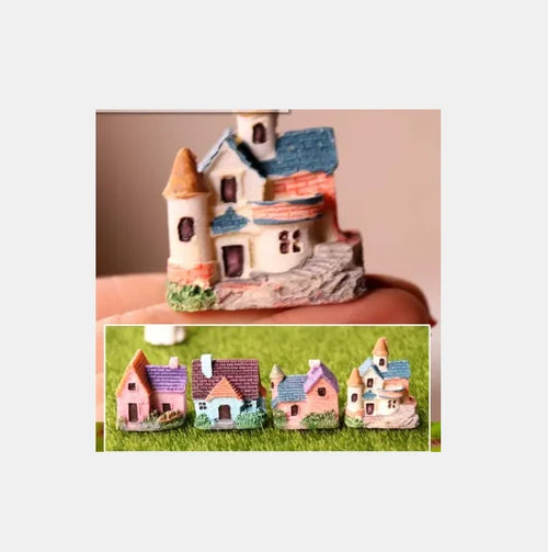 Colorful Mini Small House Cottages DIY Toys Crafts Figure Moss Terrarium Fairy Garden