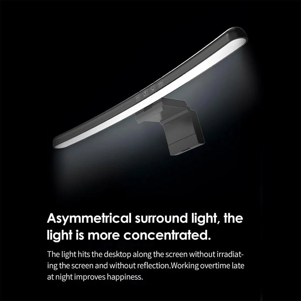 Dimmable Color Changing Curved Monitor Light Bar Clip on Lamp with Stepless Dimming