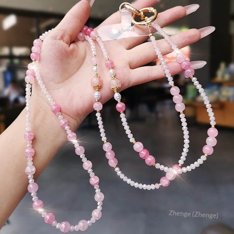 Crystal Mobile Phone Lanyard Crossbody Long Style Ins Women's Fashion Niche Exquisite