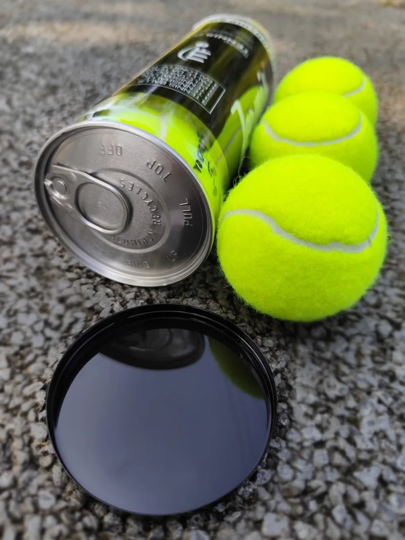 45% Wool Padel Match Ball, Hollow Design, 68 mm, 58 g, Yellow - image 2