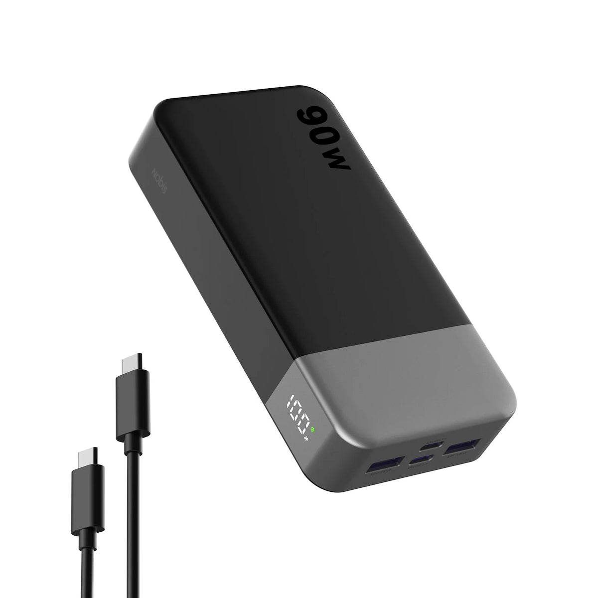 20,000mAh 90W Four-Port Power Bank with Dual USB-C and LED Display - image 7