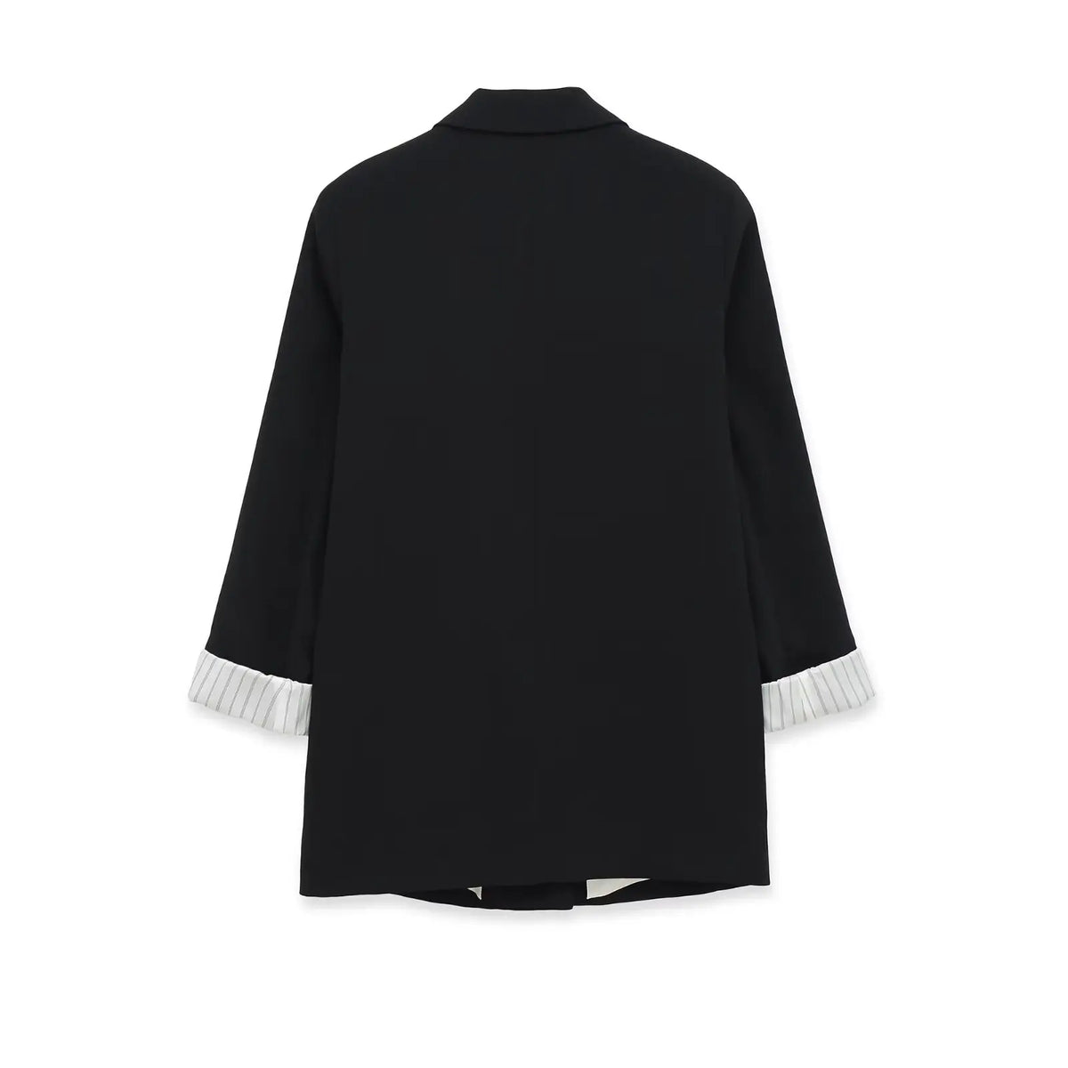 Single-Button Cropped Blazer Coat with Notched Collar and Pockets - image 3