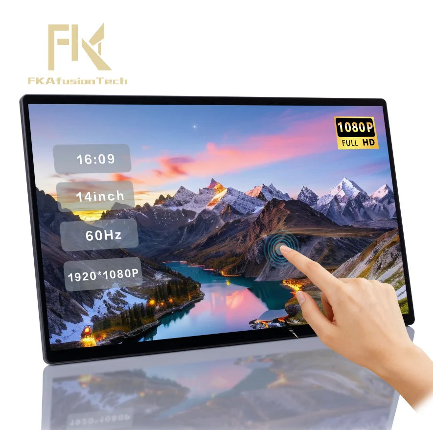 14" FHD IPS Touch Screen Laptop Extender, USB-C, 400 Nits